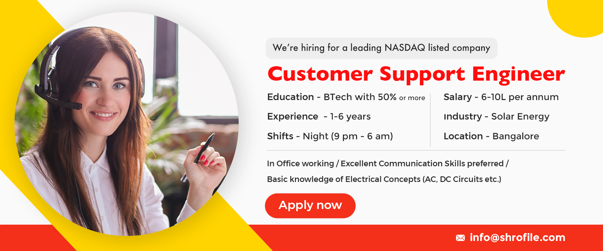 Customer Support Engineer Jobs In Bangalore